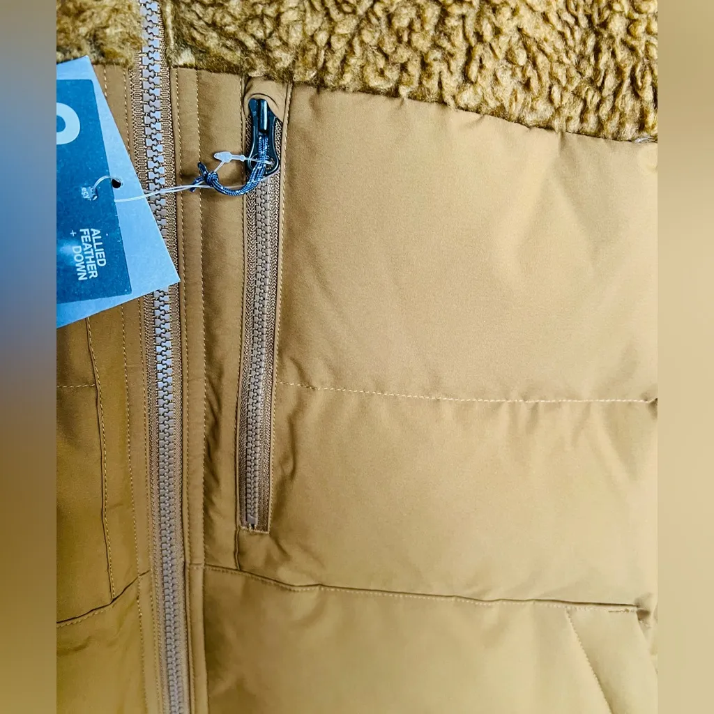 Eddie Bauer Twisp Down/Sherpa Jacket, Antique Bronze, Women’s L,  NWT - Image 6