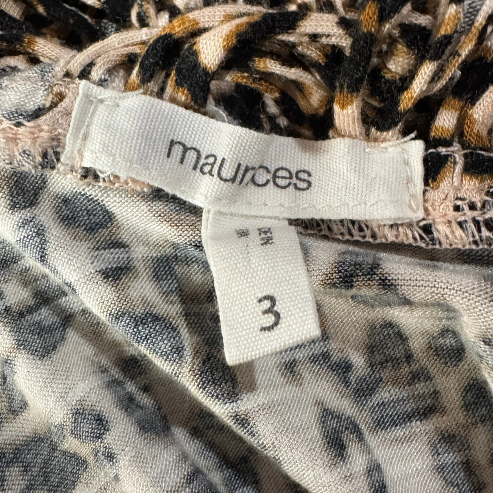 Maurices SZ 3 (1X-Large) Tank Top Leopard Stretch Racerback V-Neck Hi-Low Hem - Image 8