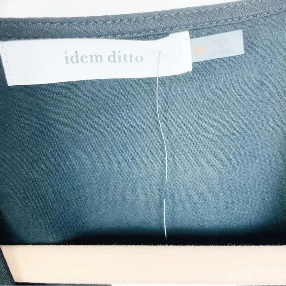 IDEM DITTO Black Puff‎ Sleeve Knit Wrap Top Size Medium NWT - Image 5