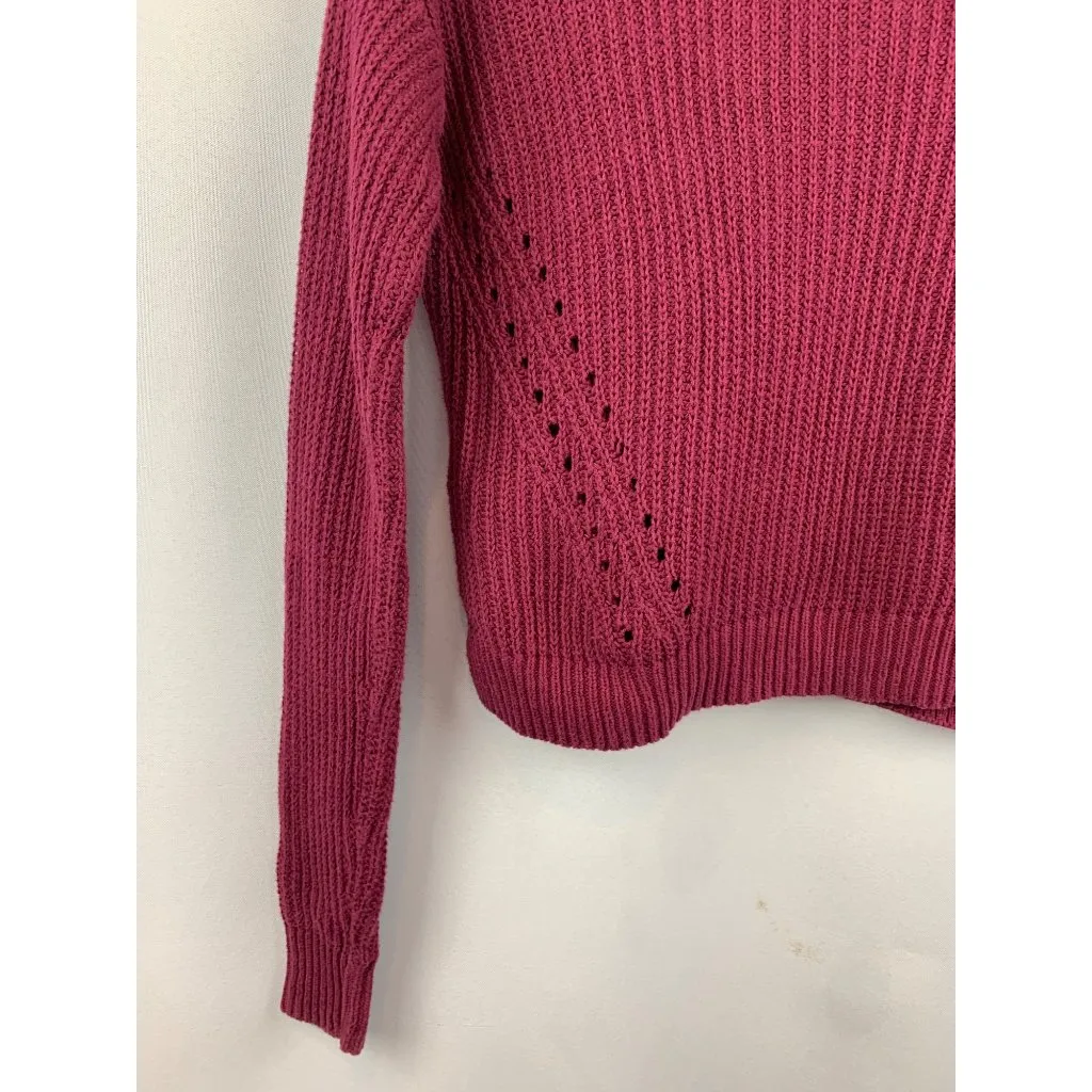 Arizona Jean Co. Womens Burgundy Knit Sweater XS 100% Cotton Red - Image 3