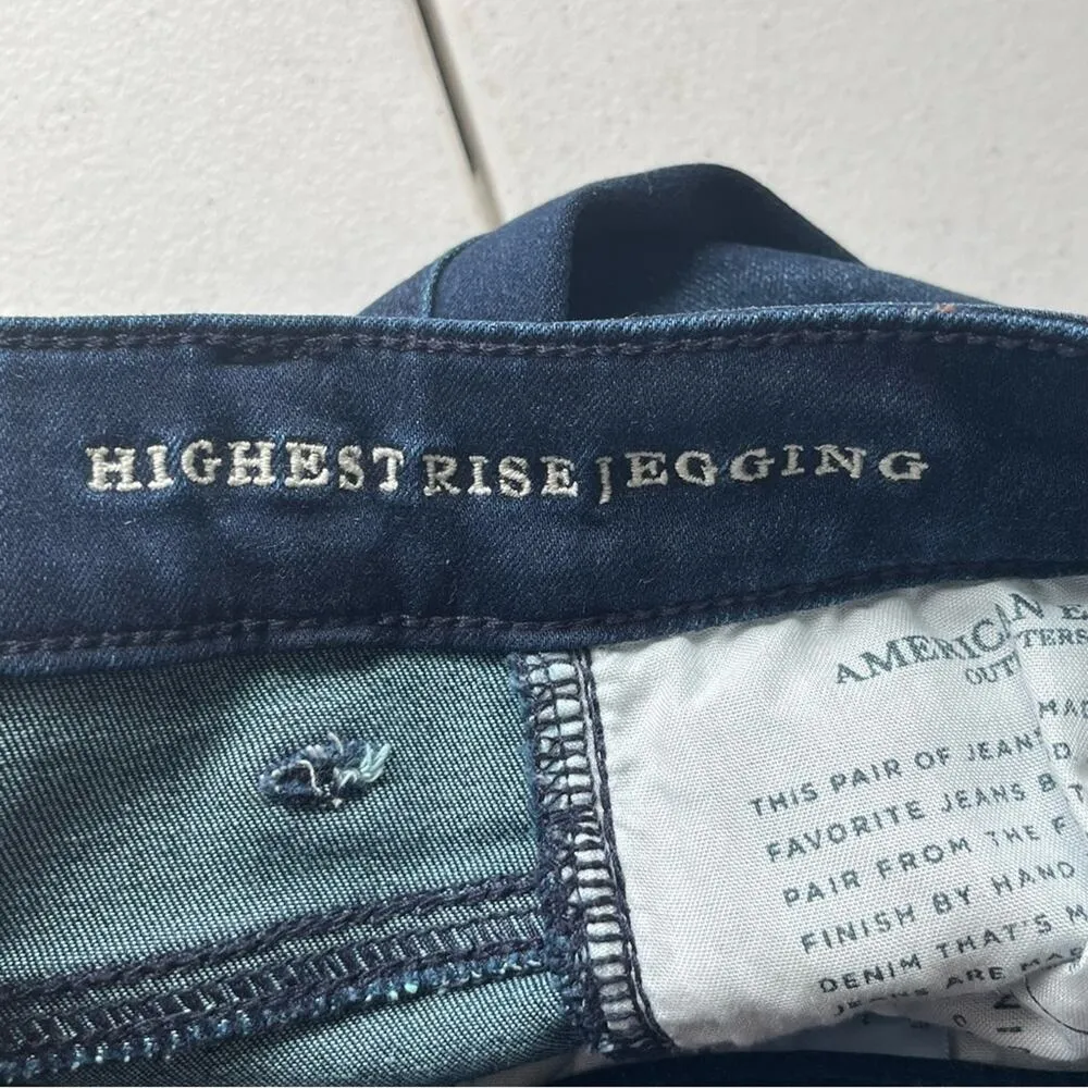 American Eagle Highest Rise Indigo Jean Jegging Size 2 X-Long - Image 5