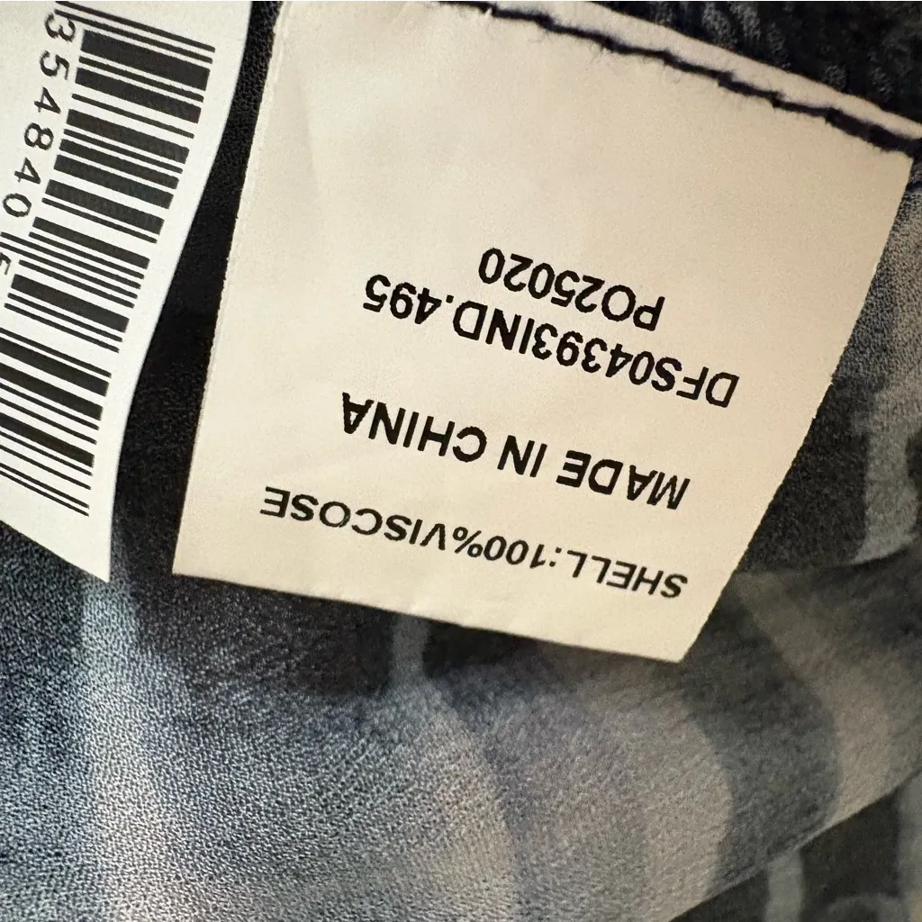 DISSH Emmi Front Tie Sheer Top Size 4 Blue - Image 5