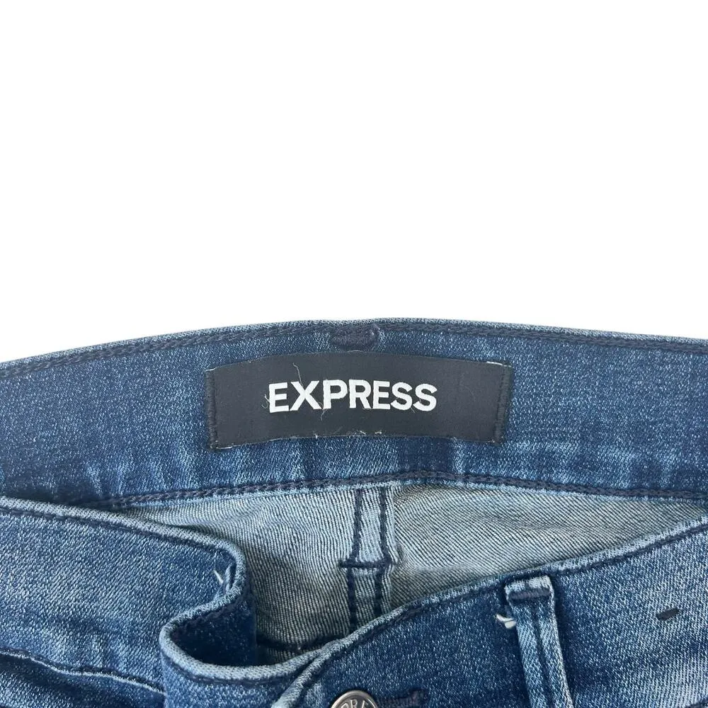 Express Distressed Mid Rise Ankle Legging Jeans Sz 2S - Image 2