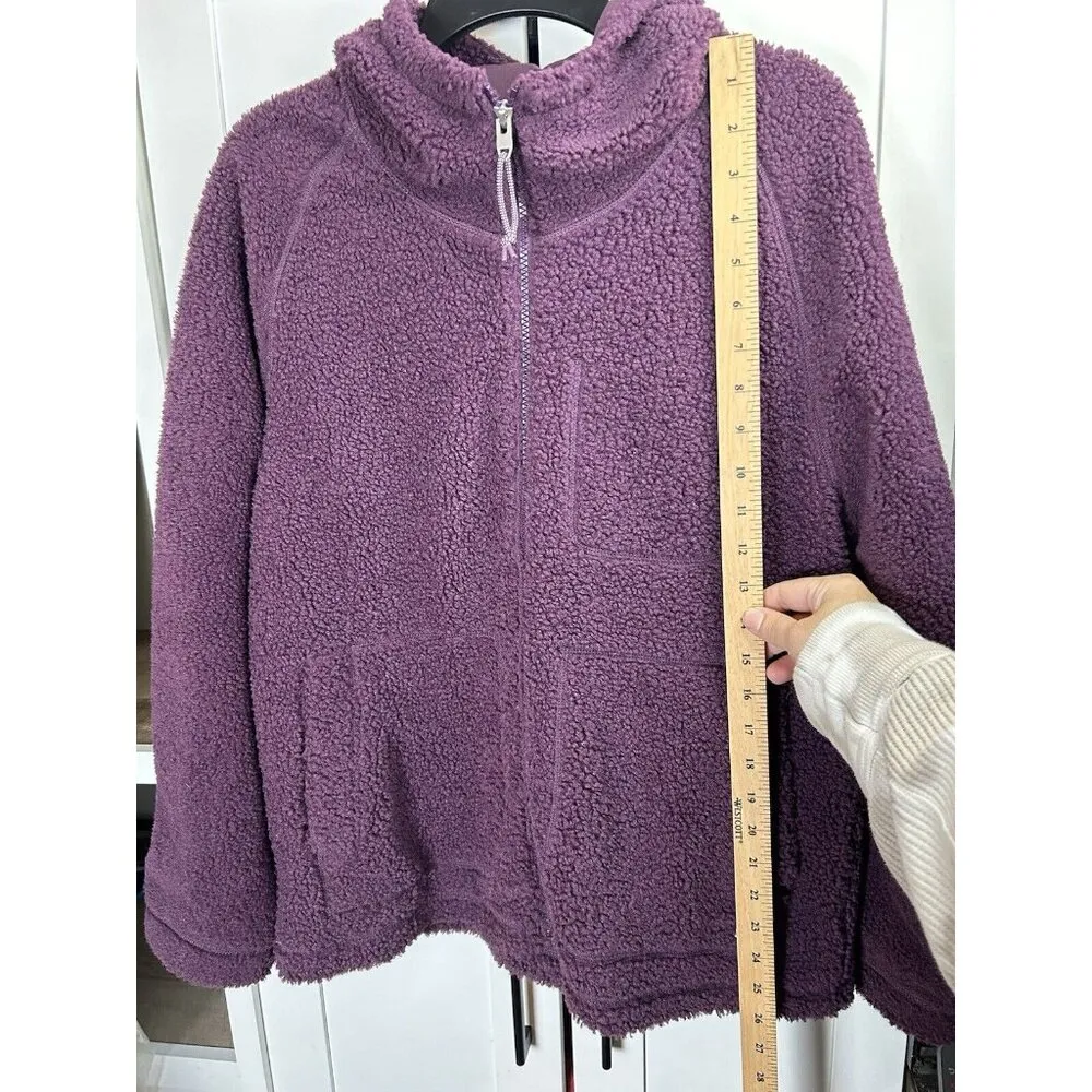 The North‎ Face Women’s Ridge Fleece Heavyweight Full Zip Sweater Jacket Wine M - Image 2