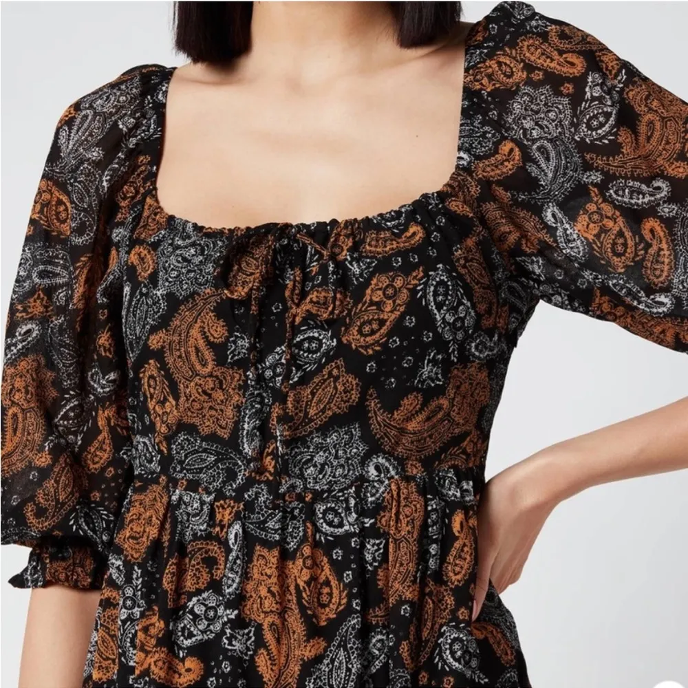 Faithful the Brand Darsha Midi Dress Ankara Paisley Print, Size 4, Retail $309 - Image 3