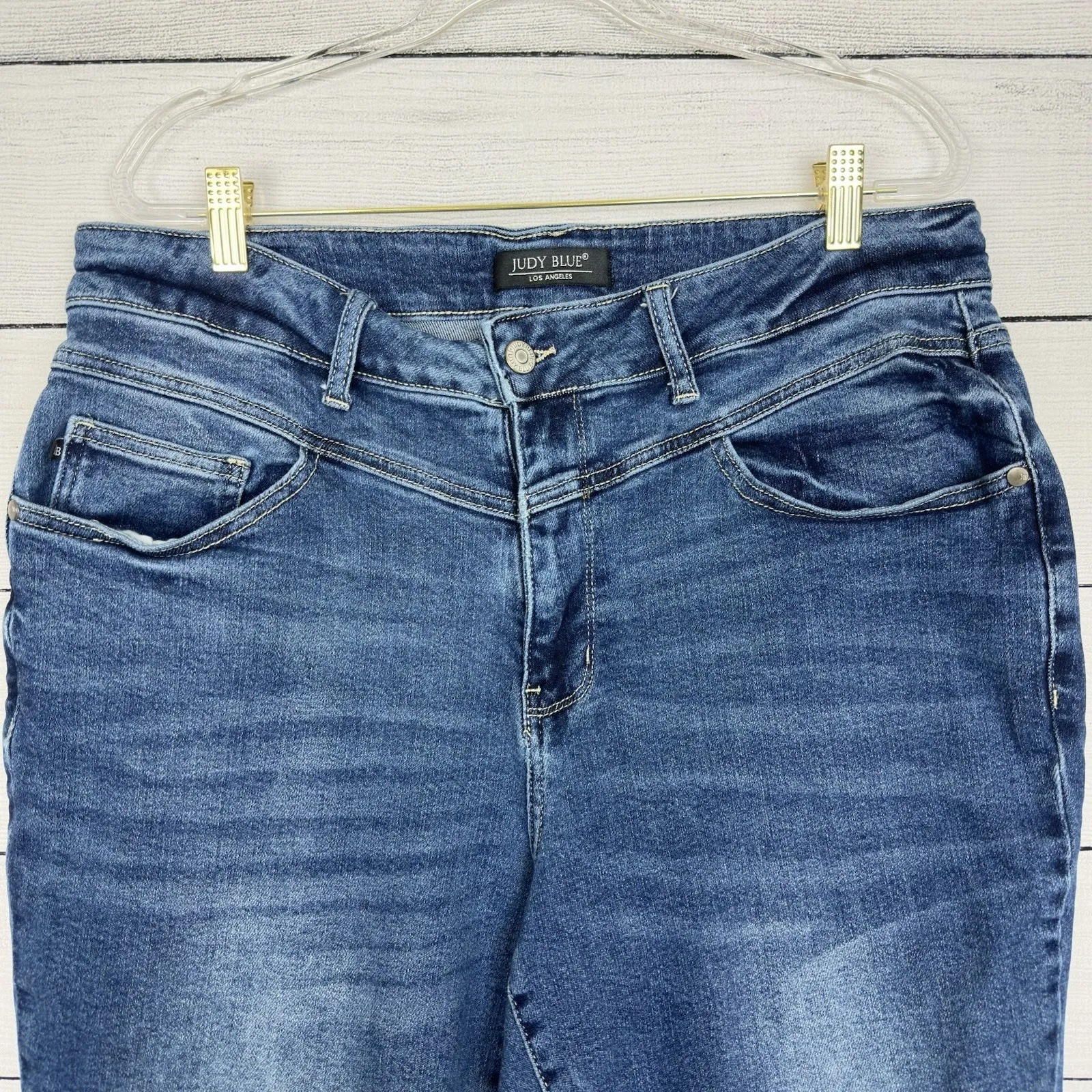 Judy Blue Skinny Fit High Waist Front Yoke‎ JB88364 Plus Size 18W Blue Jeans - Image 3
