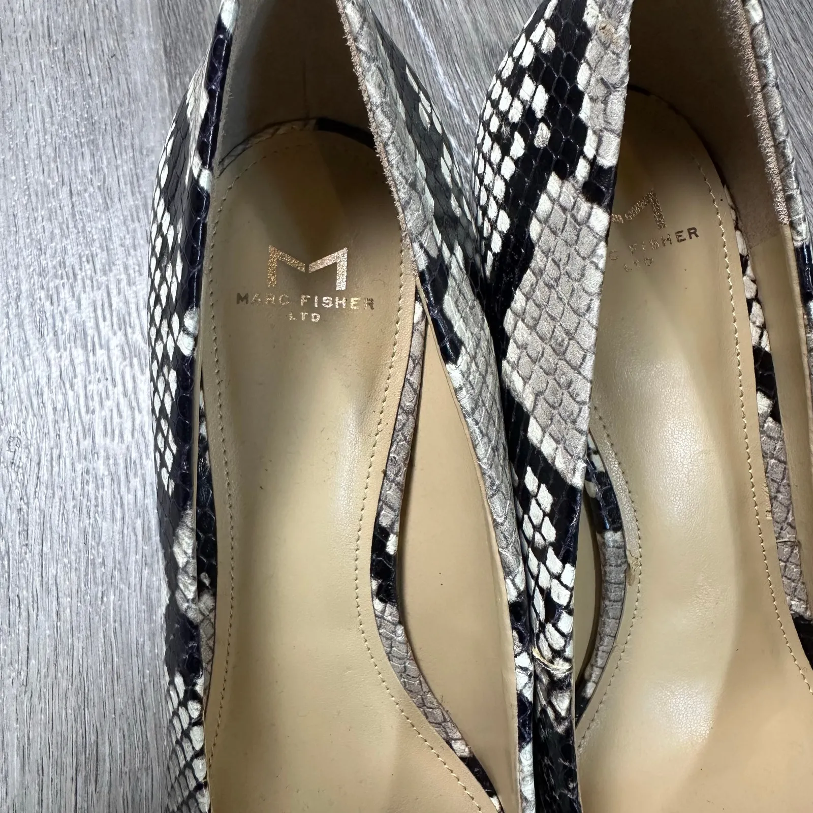 Marc Fisher Snake Print Heels - Image 5