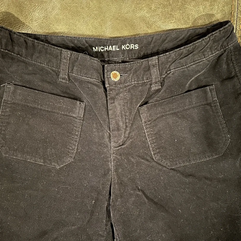 Michael Kors velvet feel corduroy flare pants low rise - Image 2