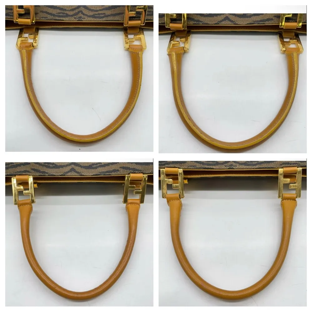 Fendi Zebra Print canvas/leather tote bag COA - Image 8