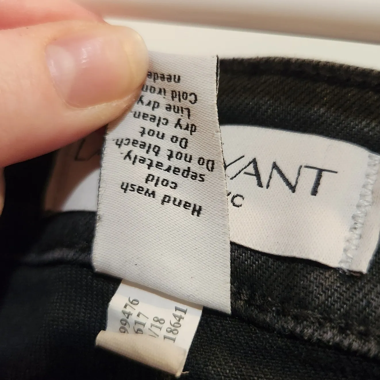 Lane Bryant Black Frayed Hem Faux Leather Hi-Rise Skinny Flare Trouser Pants 18R - Image 7