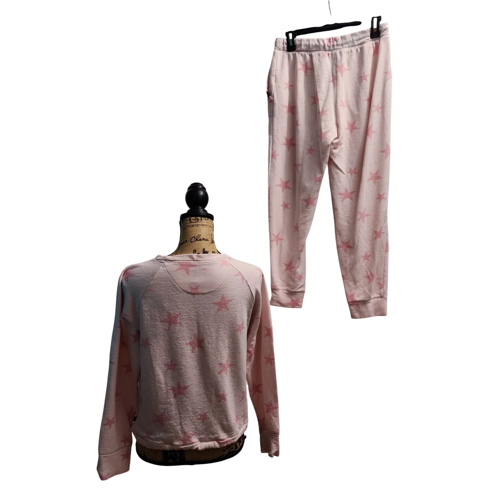 Gap Loungewear‎ Set Star Print Pajama Set Comfy Jogger Sweatshirt Set Medium - Image 3