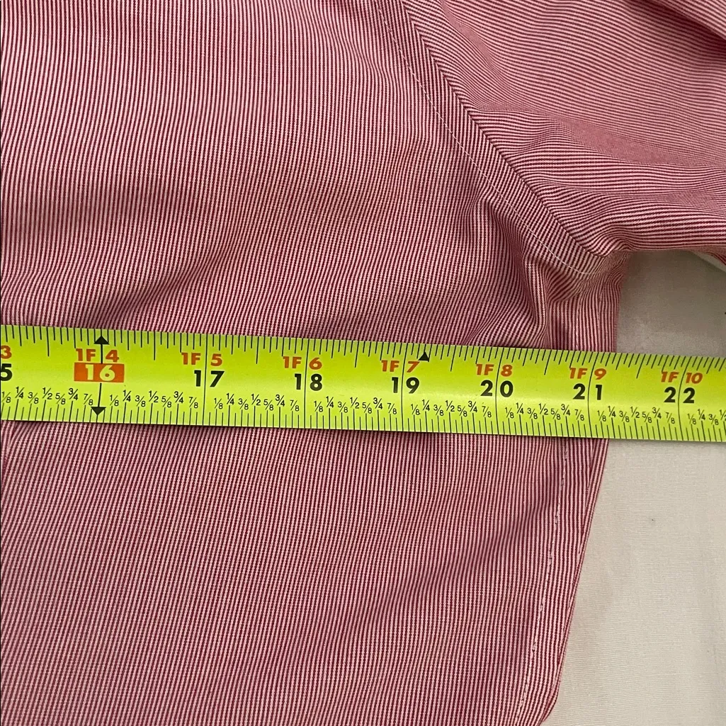 Brooks Brothers Red Striped Cotton Fitted Button Down Shirt Womens Size 16 - Image 6