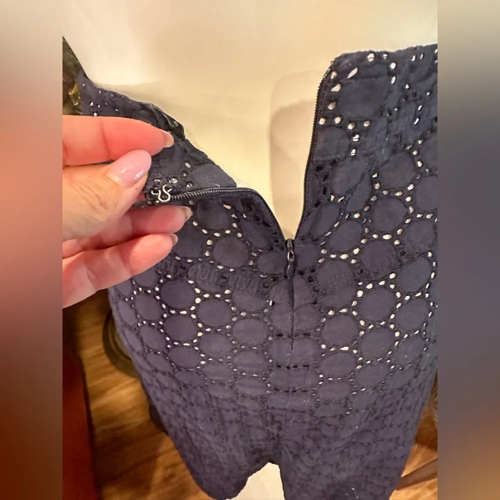 EUC Grace Element blue navy pizzo sangallo midi skirt - Image 6