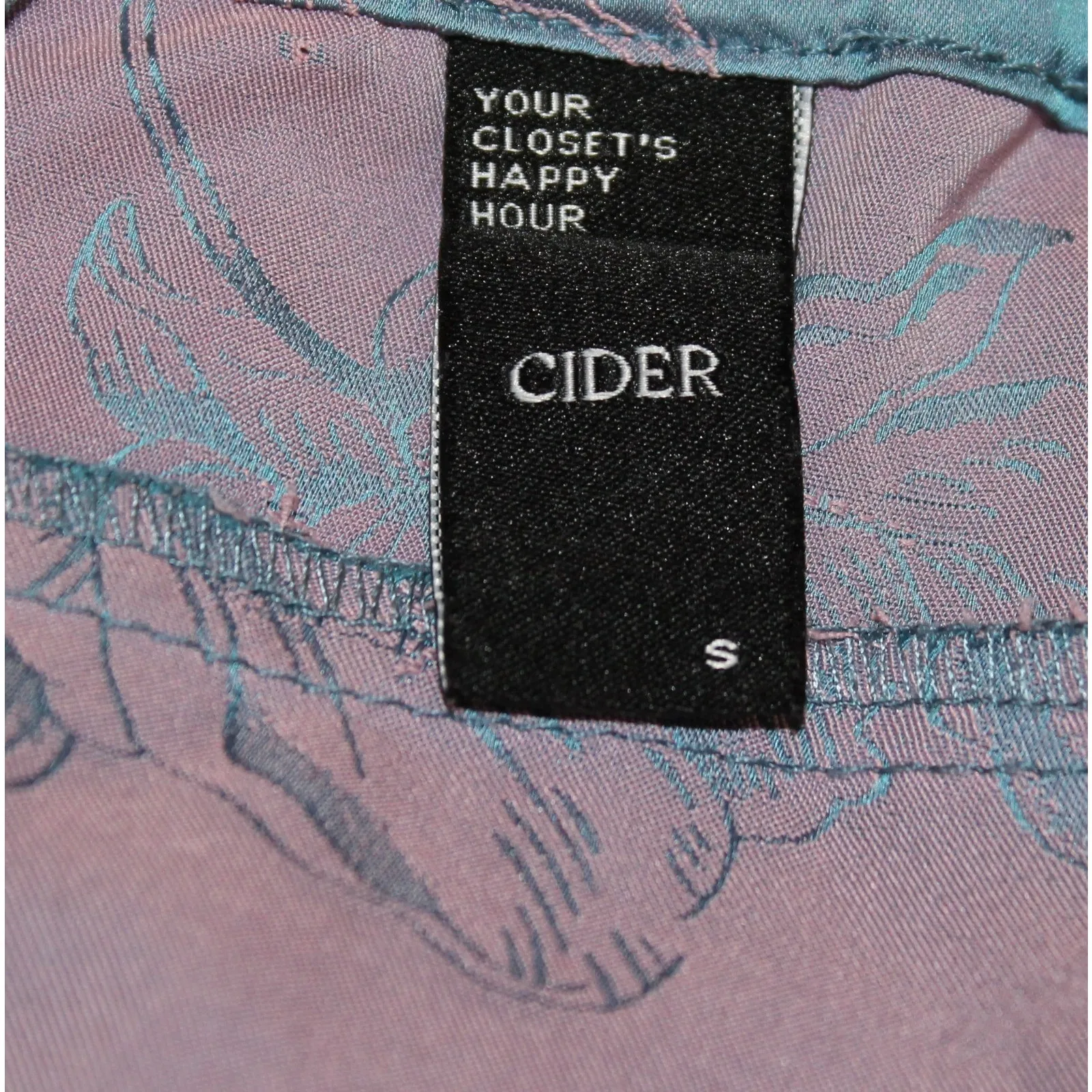 Floral Ruffle Hem‎ Satin Mini Dress Y2K Babydoll Fairy Blue Pink Summer Size S - Image 5