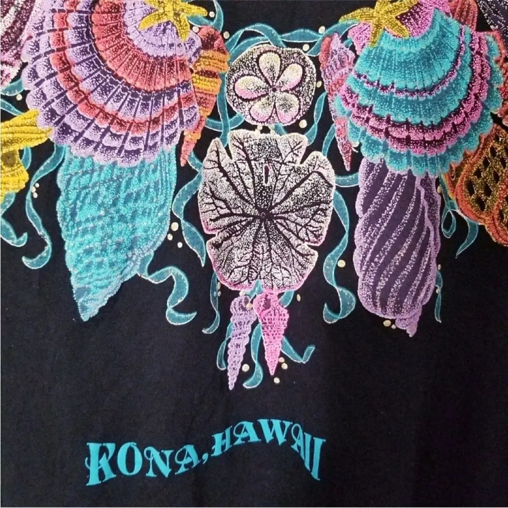 Vintage 80s 90s SCI Glitter Hawaii Tourist T - Image 2