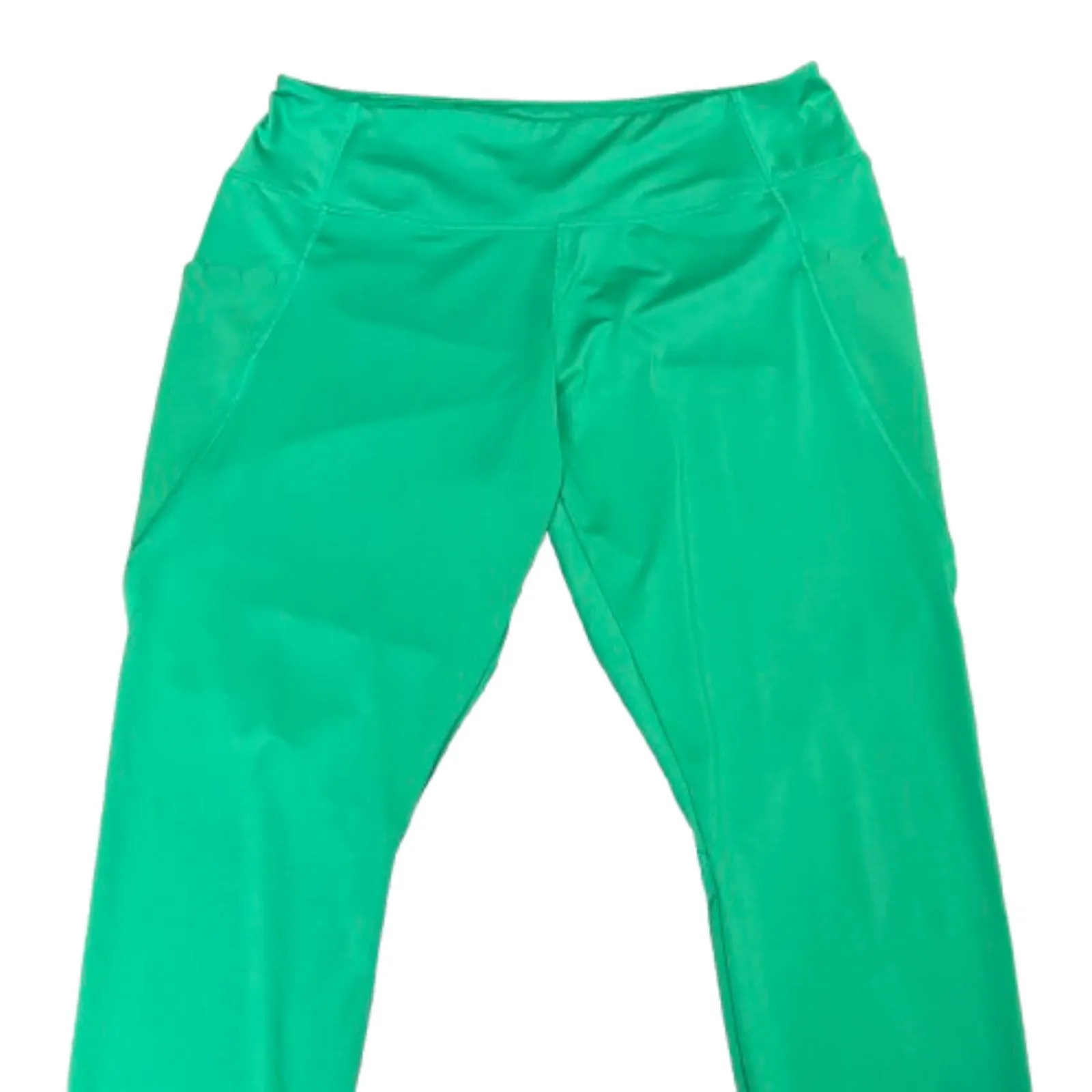 Crown & Ivy‎ Scalloped Ankle Leggings Green Athletic Southern Prep Plus Size 2X - Image 2