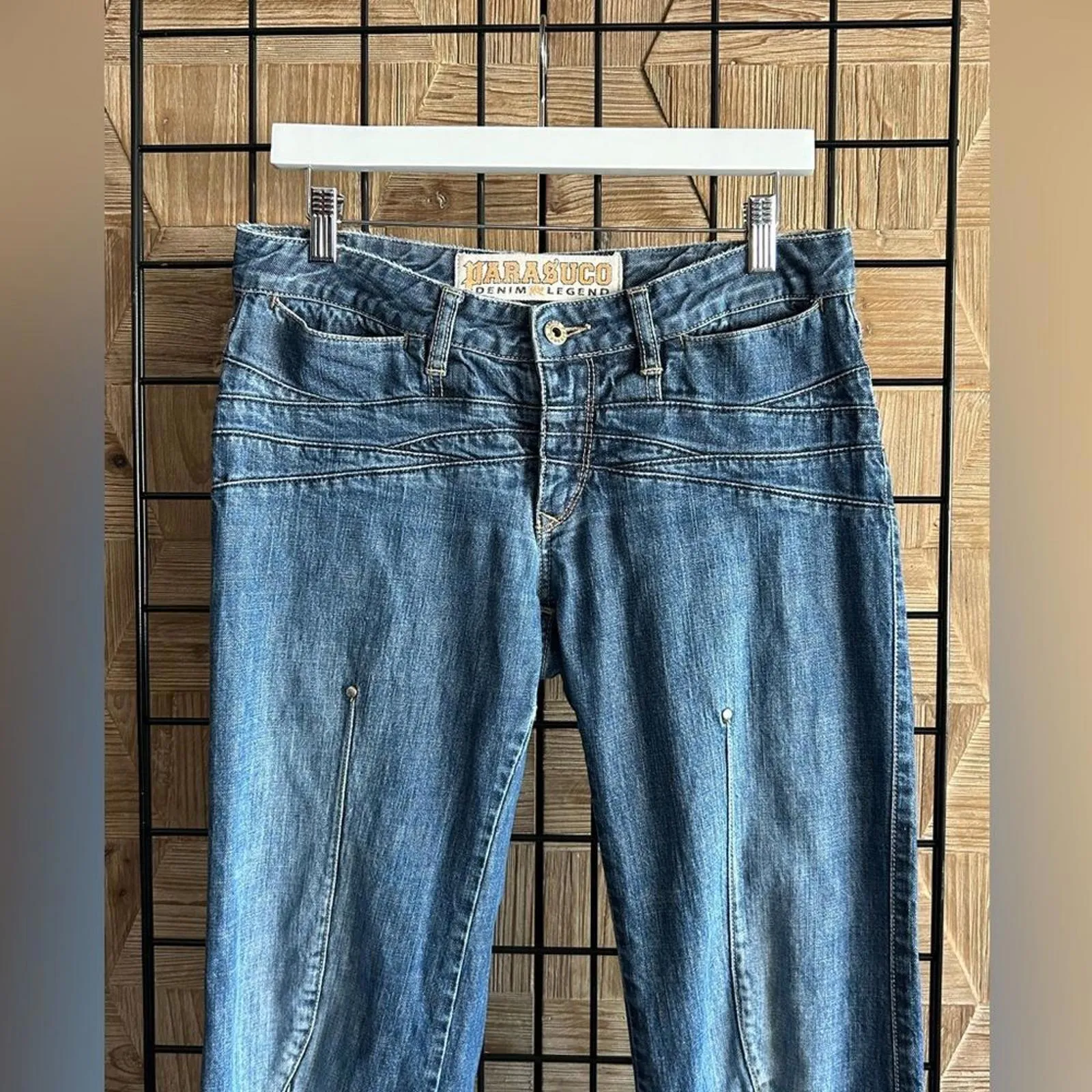 Parasuco Denim Legend Womens Jeans 30 Medium Wash Straight Vtg Retro Blue - Image 6