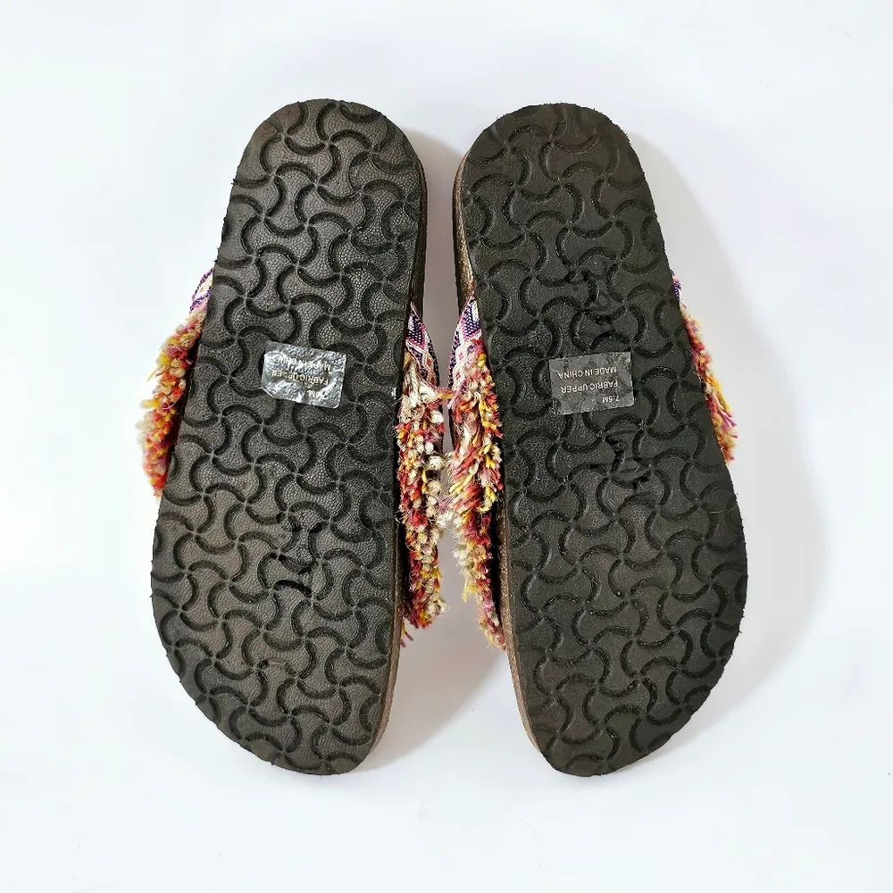 Dolce By Mojo Moxy Cappy Fringe Platform Thong Sandal Size 7½ Brown - Image 7