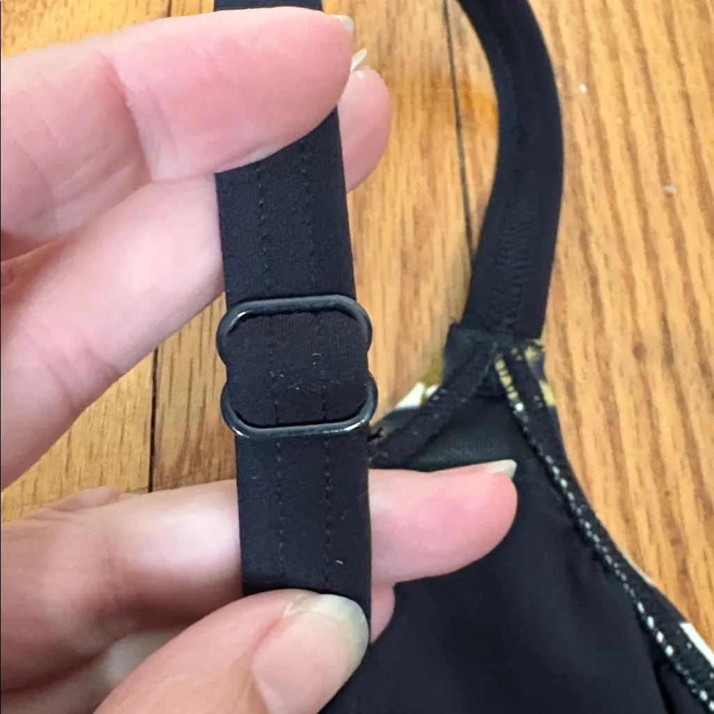 Amoena Nauru Animal Print Pocketed Blouson Top Bikini Bottom size 8 cup B NWT Black - Image 6