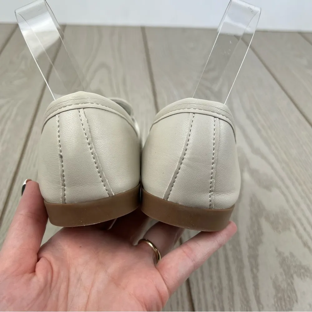 Journee Collection Women's Mizza Slip-On Loafers 6.5 Bone Faux Leather $85 - Image 6