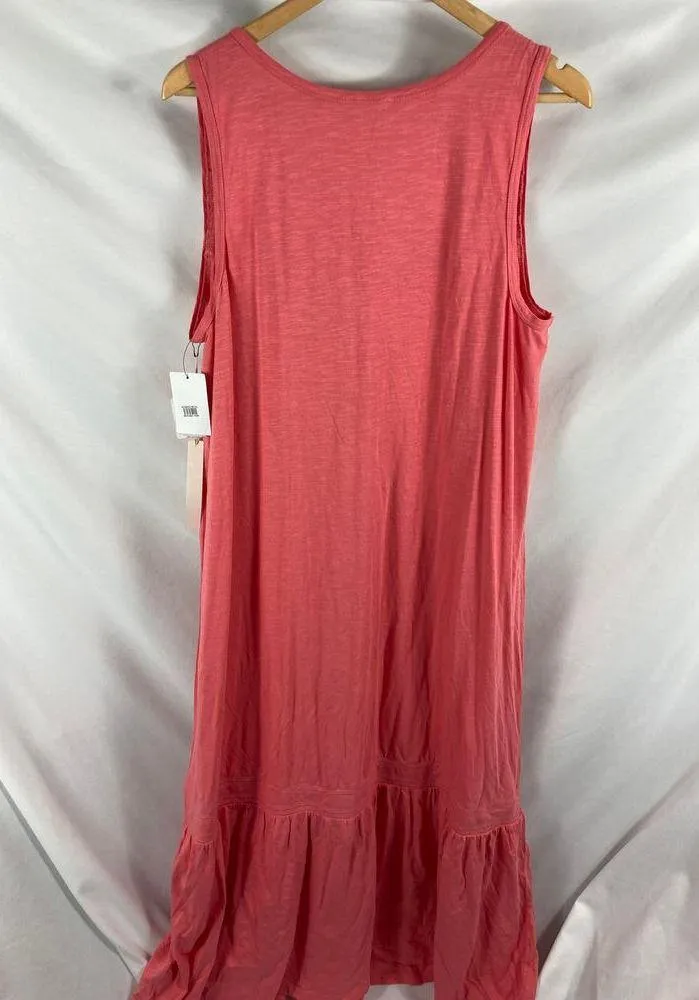 NWT Caslon Embroidered Neck Sleeveless Pink Maxi Dress Size XL - Image 2