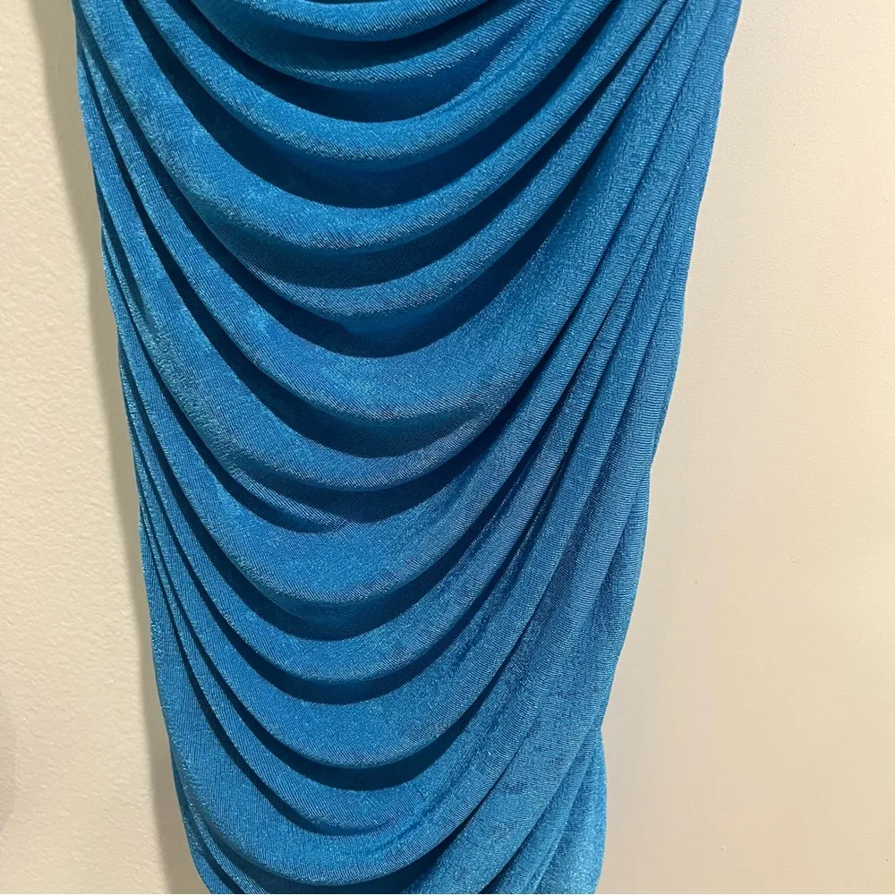 NEW Lioness One Shoulder Ruched Bright Blue Mini Dress - Image 5