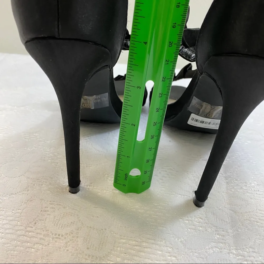 Liliana Women’s Black Spike Heels. Size 9. - Image 11