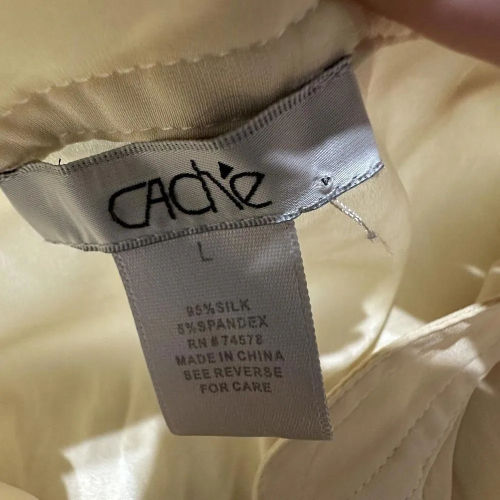 Cache Long Sleeve Button Up Collared Blouse Sz L Large Has Stains - Image 6