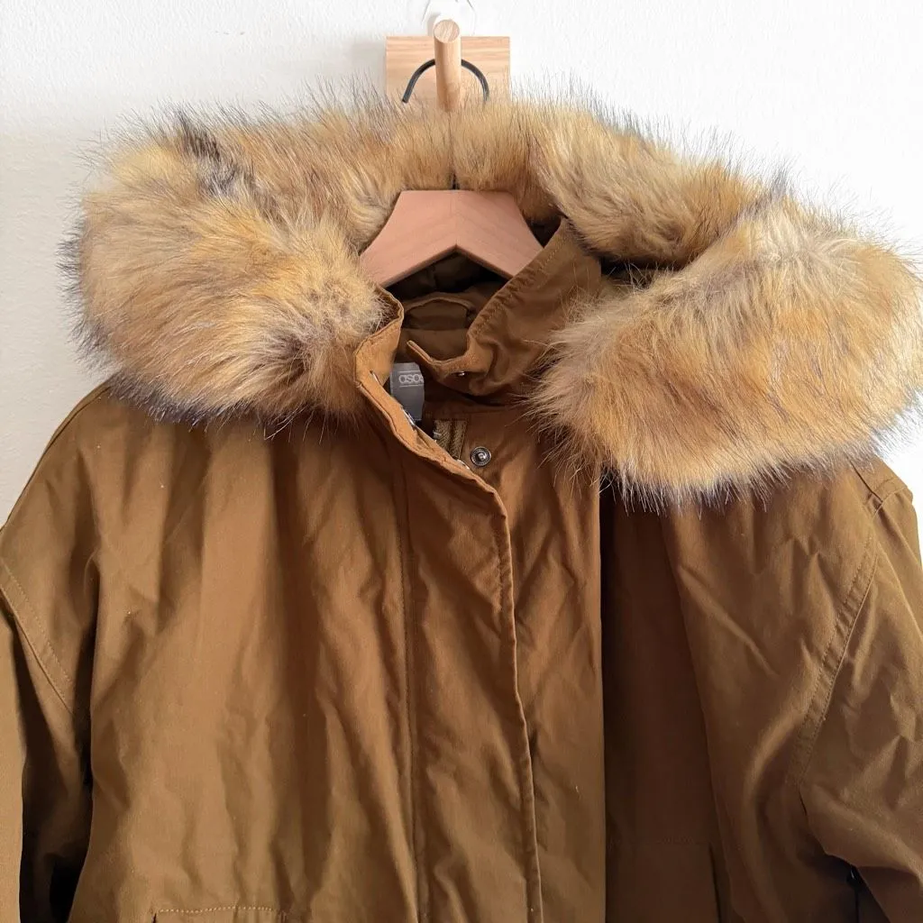 ASOS  Kahki Winter Coat Size 6 - Image 2