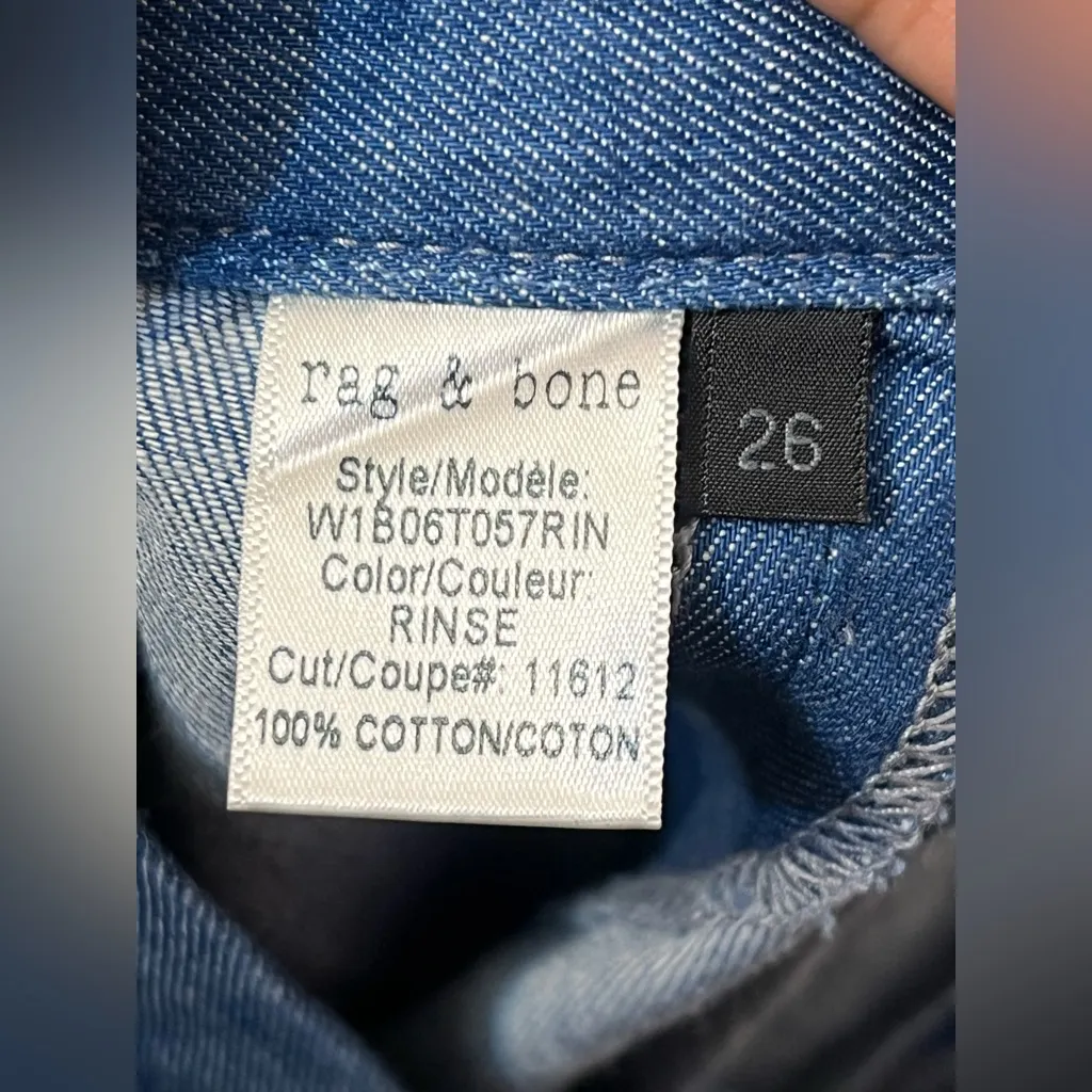 Rag & Bone / Jean Suki Rise Blue Denim A line Reversible Skirt - Image 8