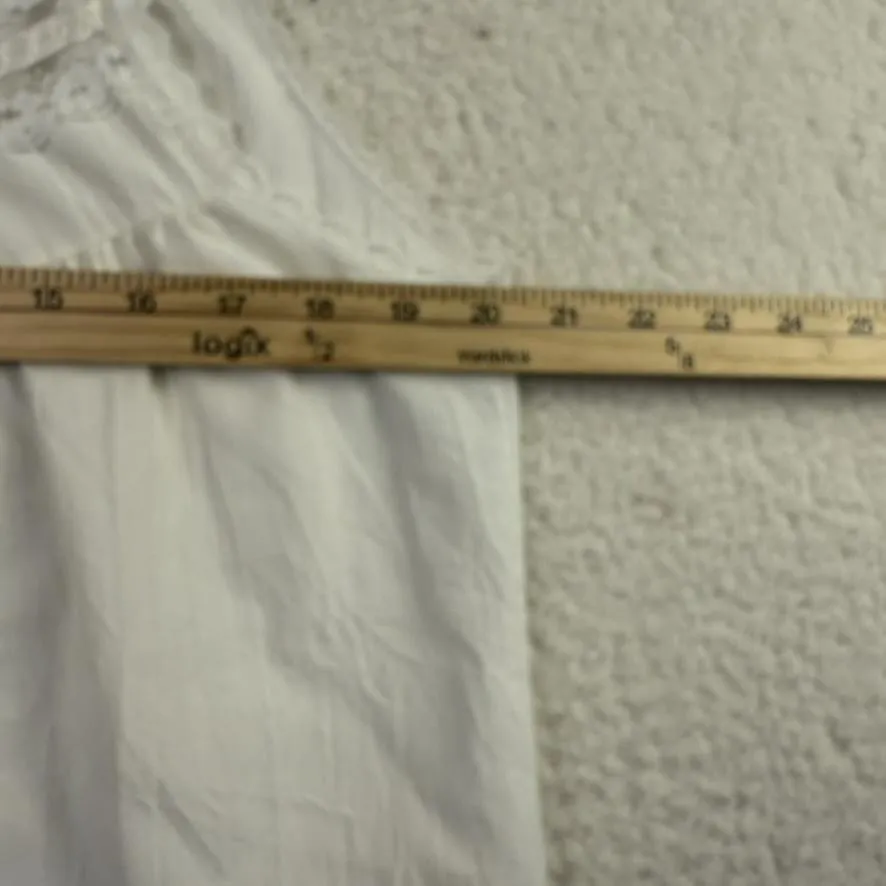 Night Time Creations Nightgown Womens Small White Lace Trim Ruffle Hem Made USA - Image 5