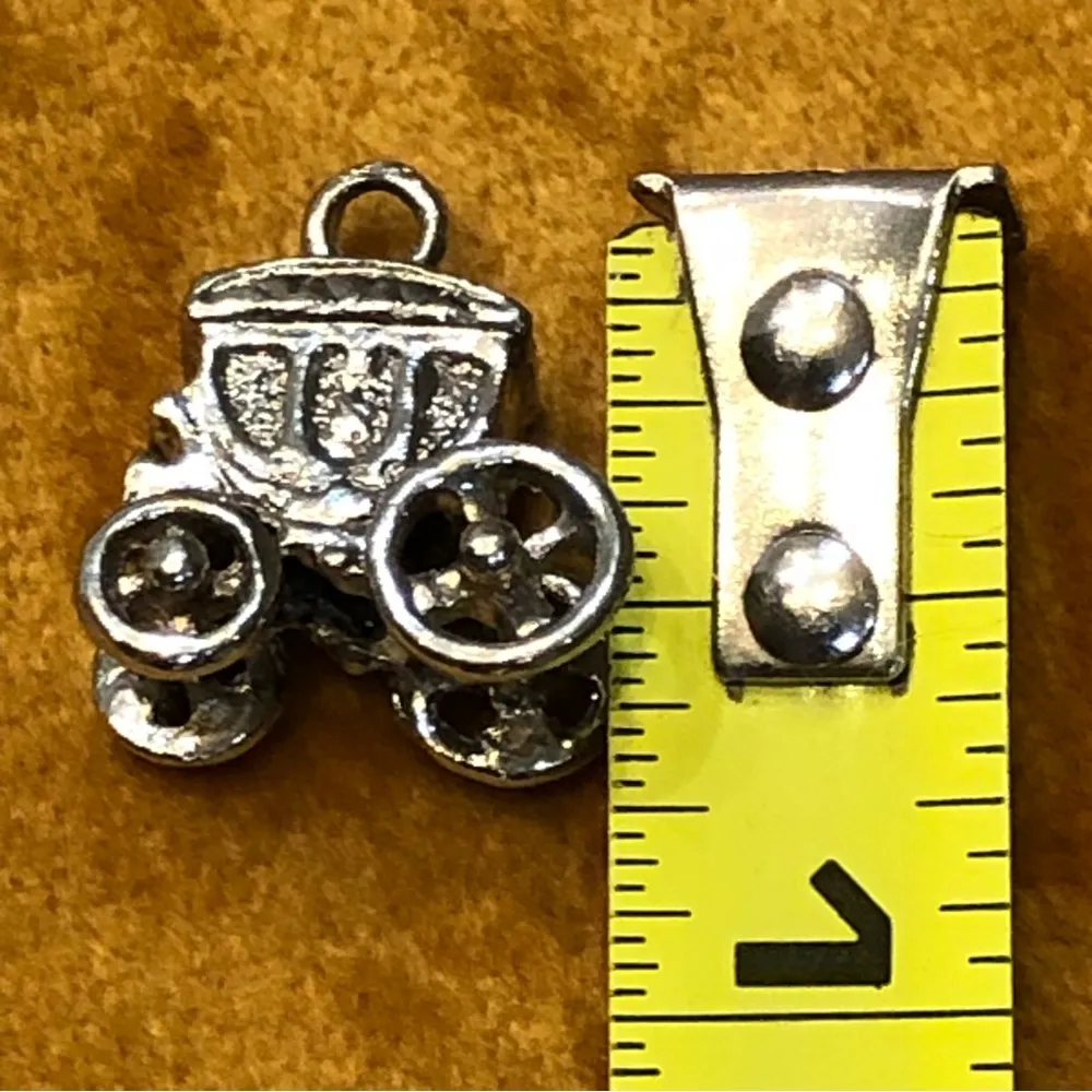 Stagecoach Charm Silver Tone - Image 8
