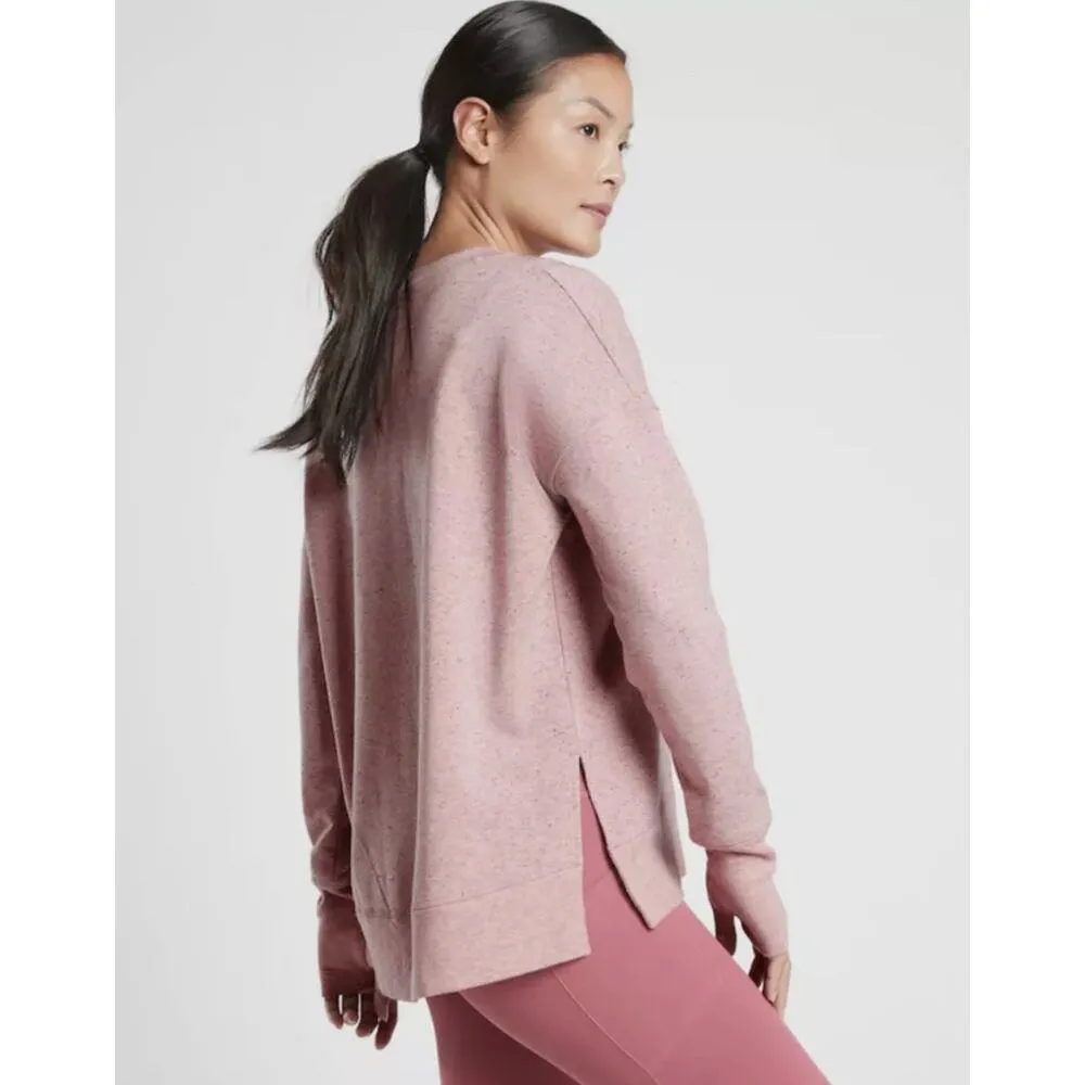 Athleta Women's Balance Pullover Top Victorian Berry Multi Nep Size Small Tall - Image 10