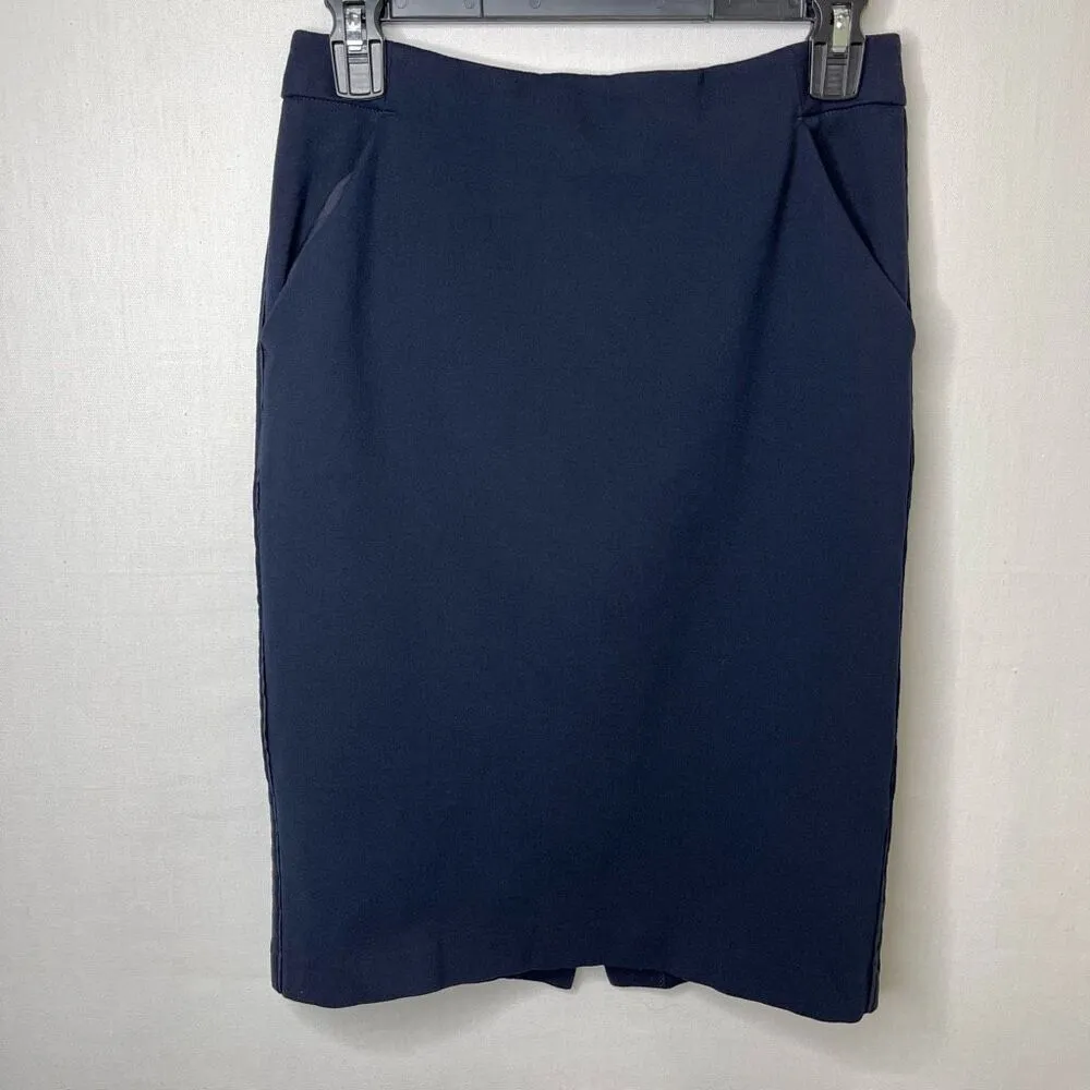 A New Day High Waist Navy Ponte Pencil Skirt (Federal Blue) - 6 - Image 3