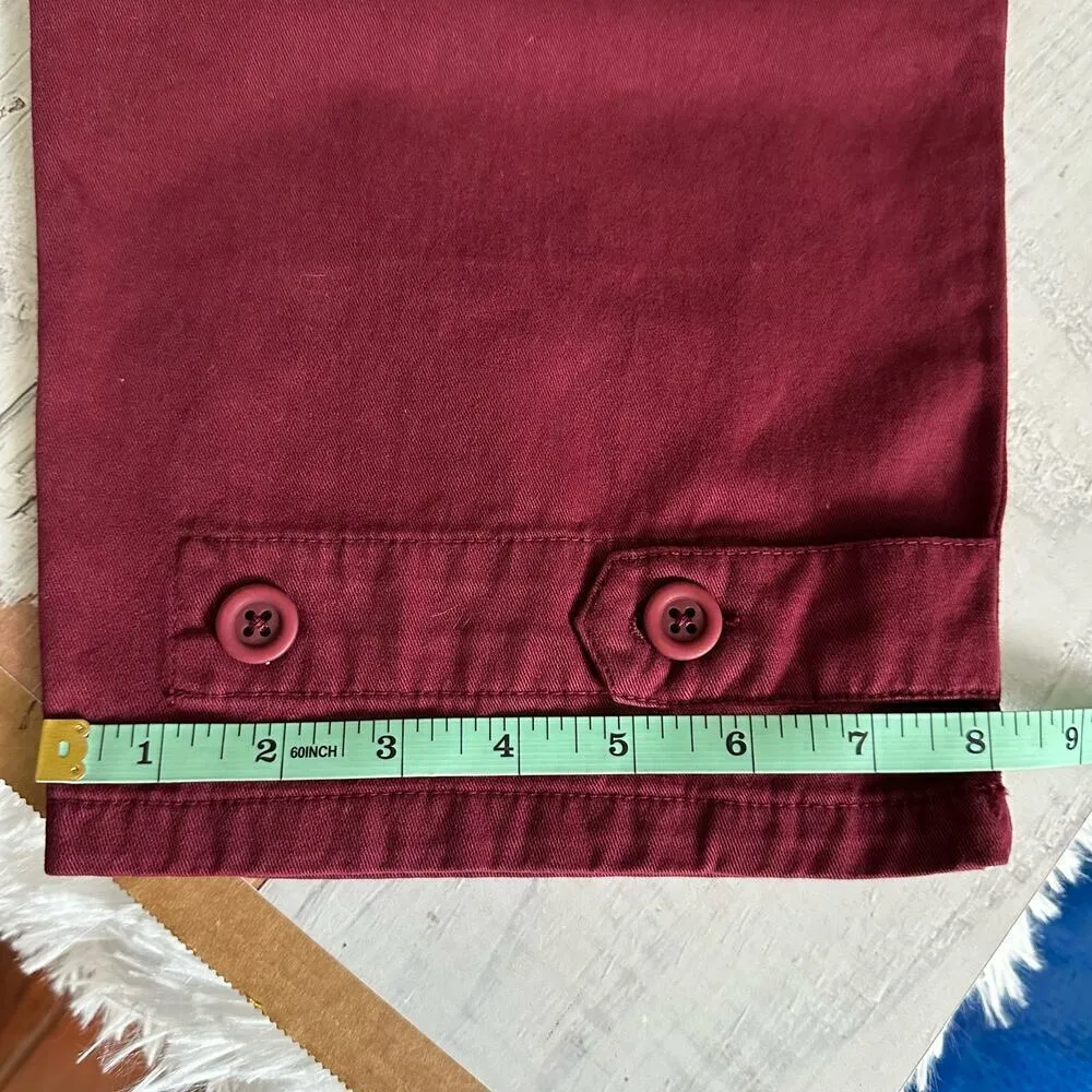 Pistola Tammy High Rise Trouser Exposed Buttons Pants Size 30 Merlot - Image 13
