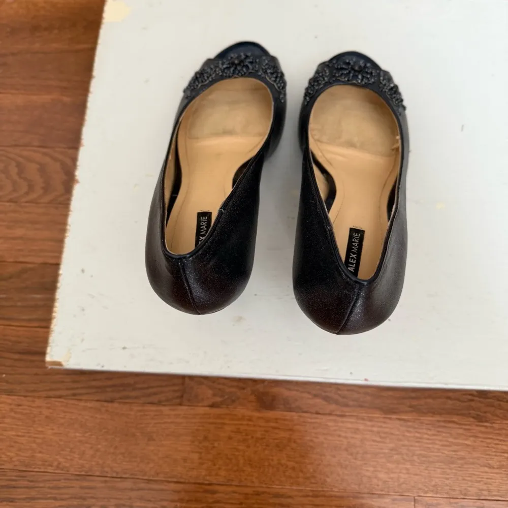 Alex Marie navy Peep Toe Sparkle Heels - Image 11