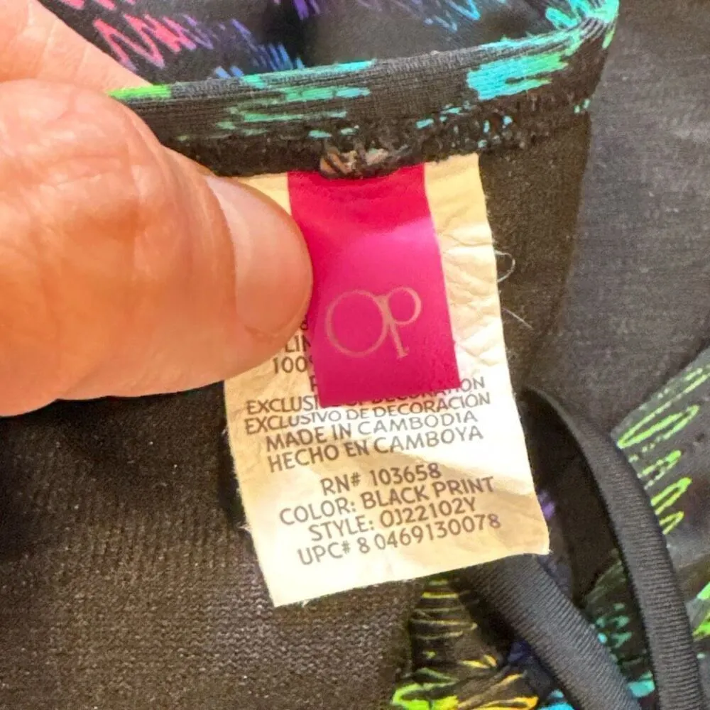 OP  rainbow zebra swimsuit size medium - Image 2