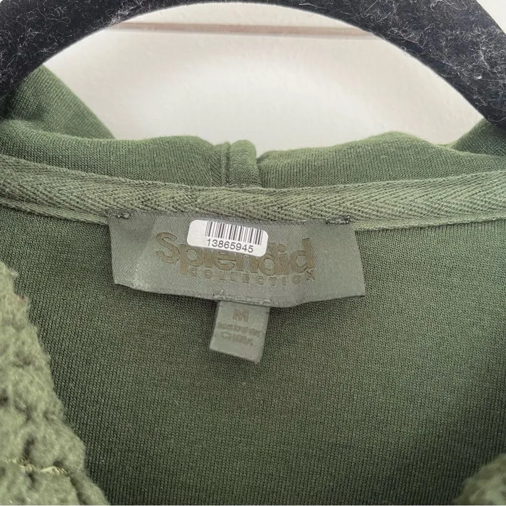 Splendid Green Faux Sherpa Jacket - Image 3