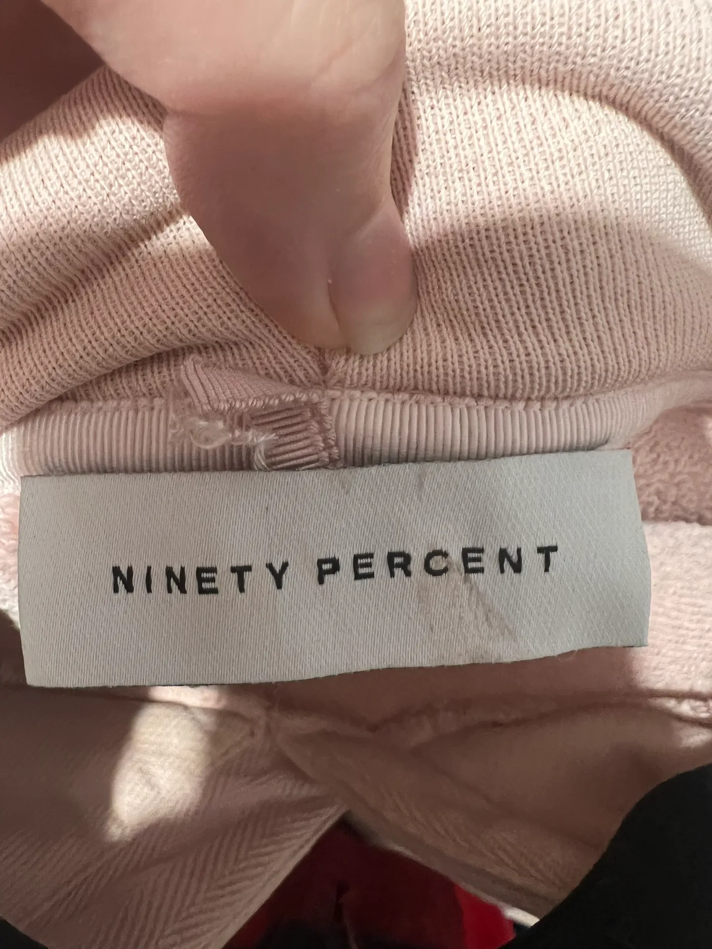 Ninety Percent Pink Acid Wash Pullover Hoodie - Image 4