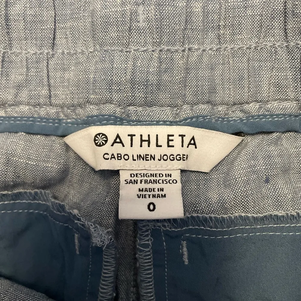 ATHLETA Cabo Linen Joggers in Chambray Size 0 - Image 4
