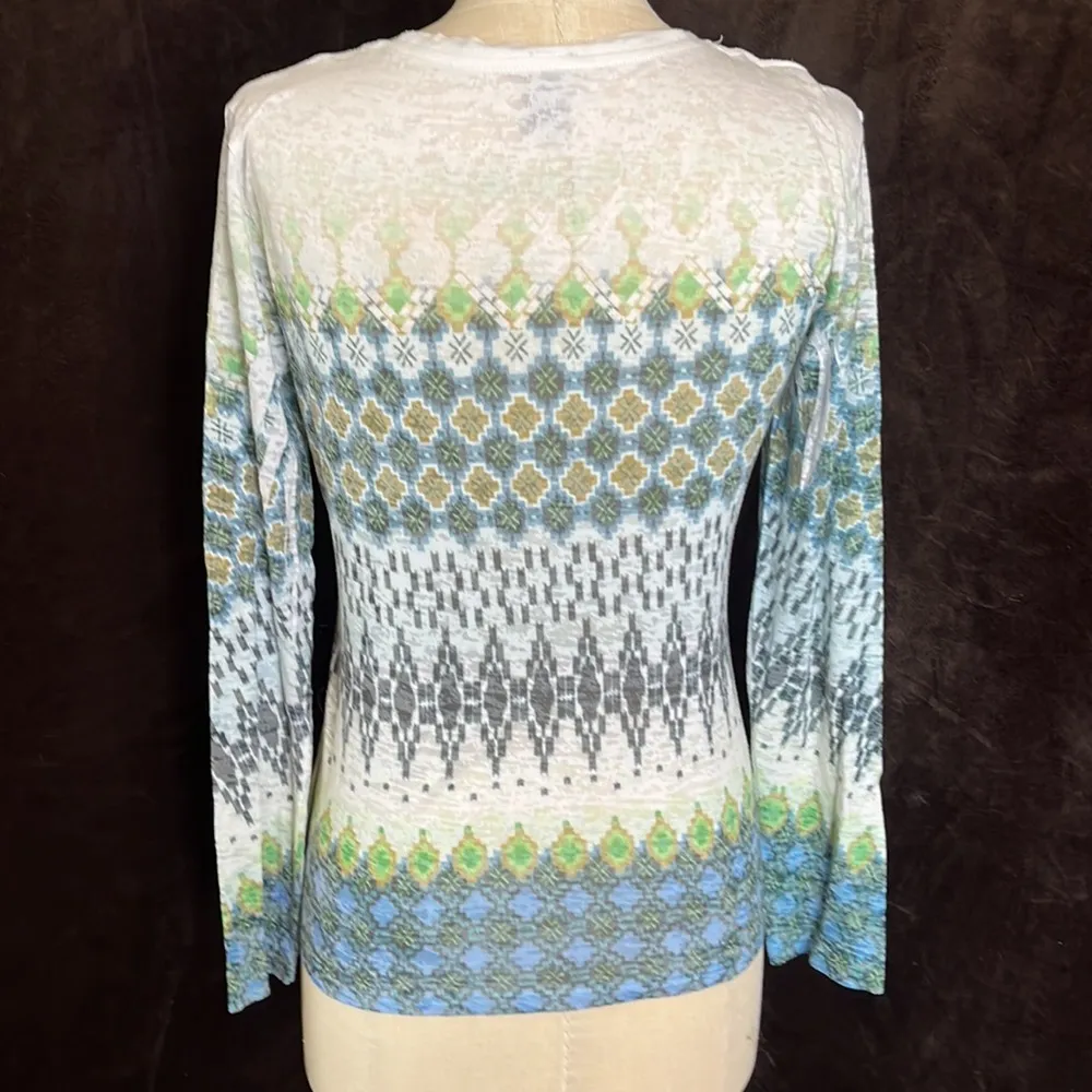 EUC Prana Lightweight Patterned Long Sleeve Top - Image 2
