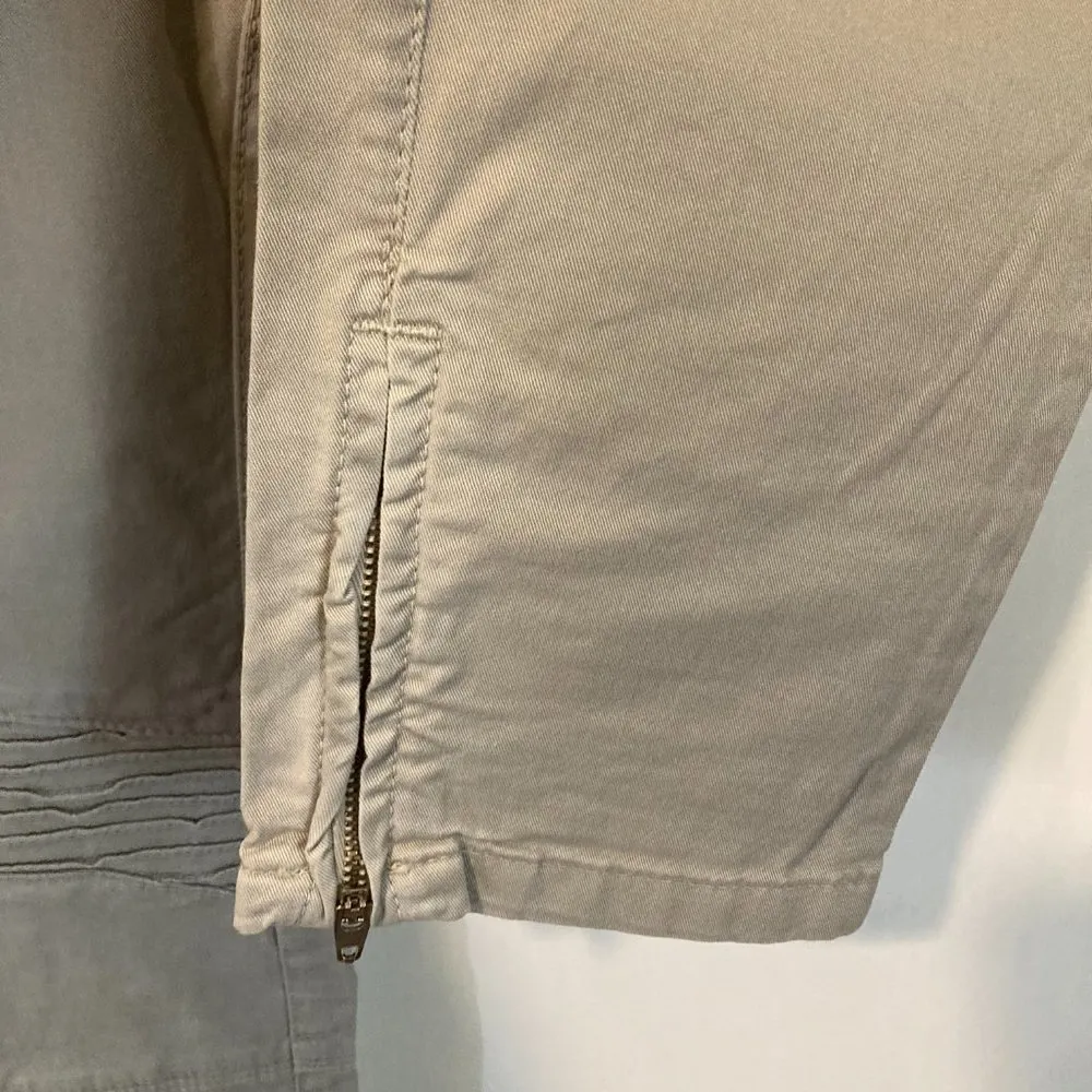 Twin Set women's size 27 grey stone reinforced knee ankle zip skinny jeans 27x28 Gray - Image 3