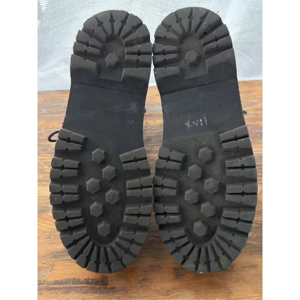 BCBGeneration Kayte Women's Faux Leather Lace Up Platform Combat Boots Black 7.5 - Image 9