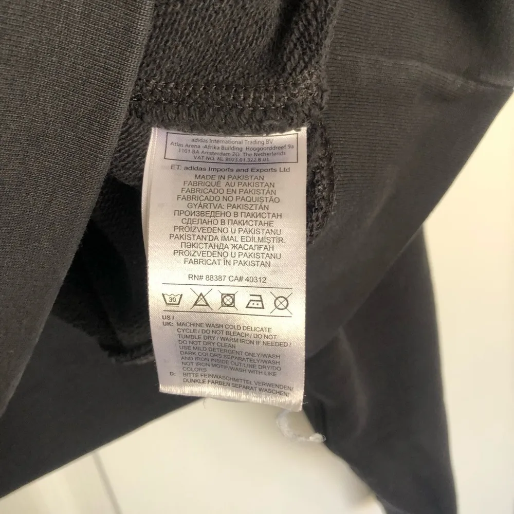 Women’s adidas Trefoil Logo Black and White Crop Hoodie Size S - Image 10