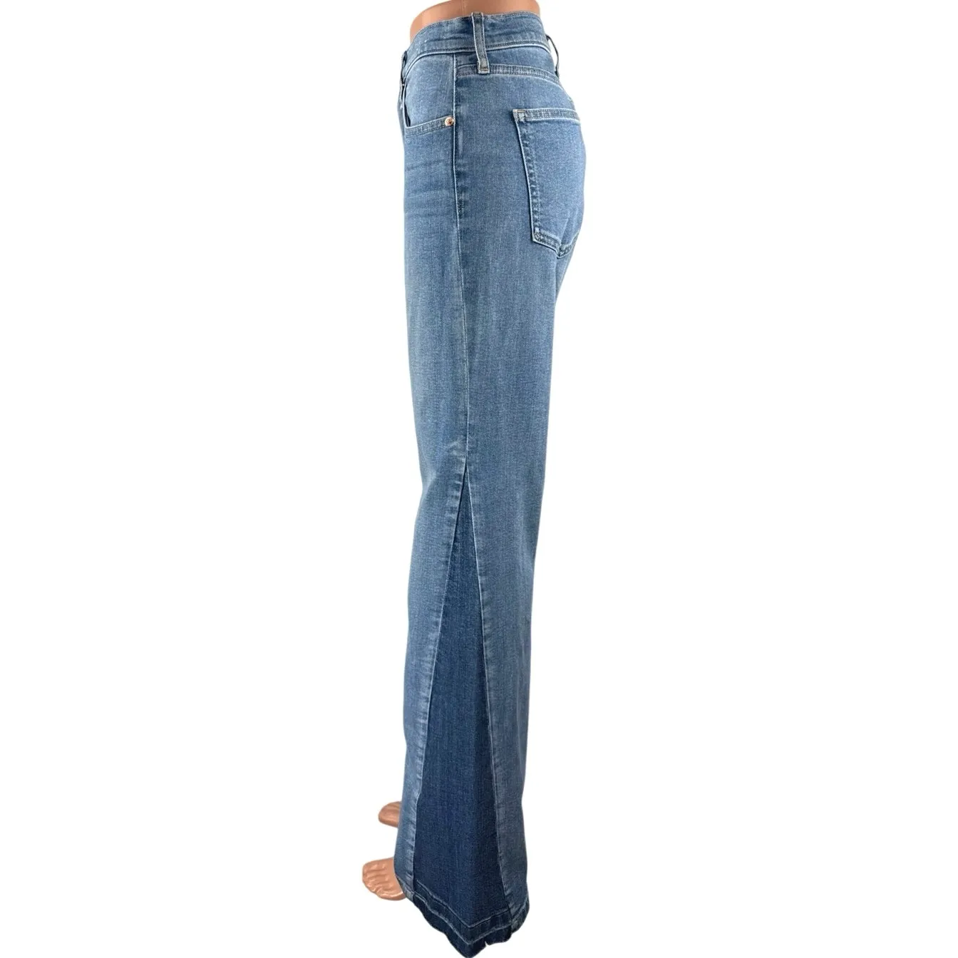 Gap 70s Flare High Rise Women's Blue Light Wash Bootcut Denim Jeans Size 29 - Image 2