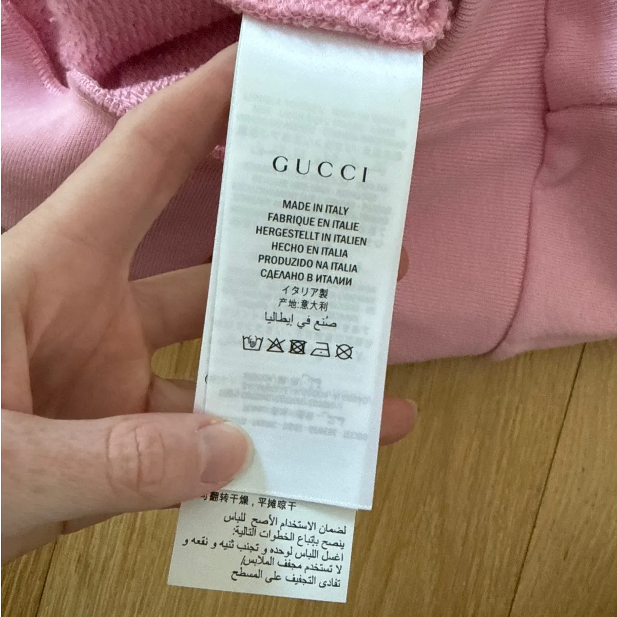Gucci Garden Crew Neck Sweatshirt Eye with Gift Box Wrap & Ribbon Size M Pink - Image 7