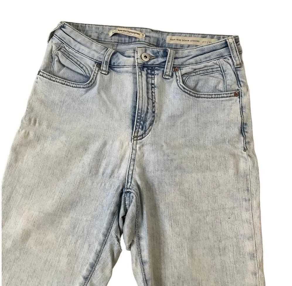 Pilcro & the Letterpress Anthropologie High-rise Denim Leggings Size 29 | 45-11 - Image 4