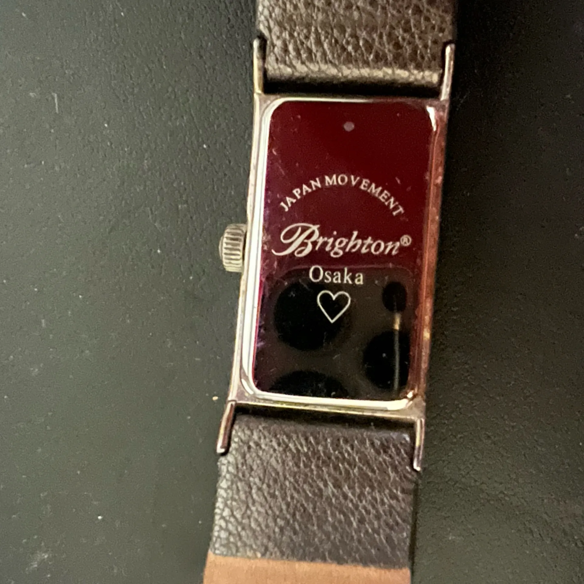 Brighton Osaka Watch Women Silver Tone Rectangle Dial Italian Calfskin - Image 5