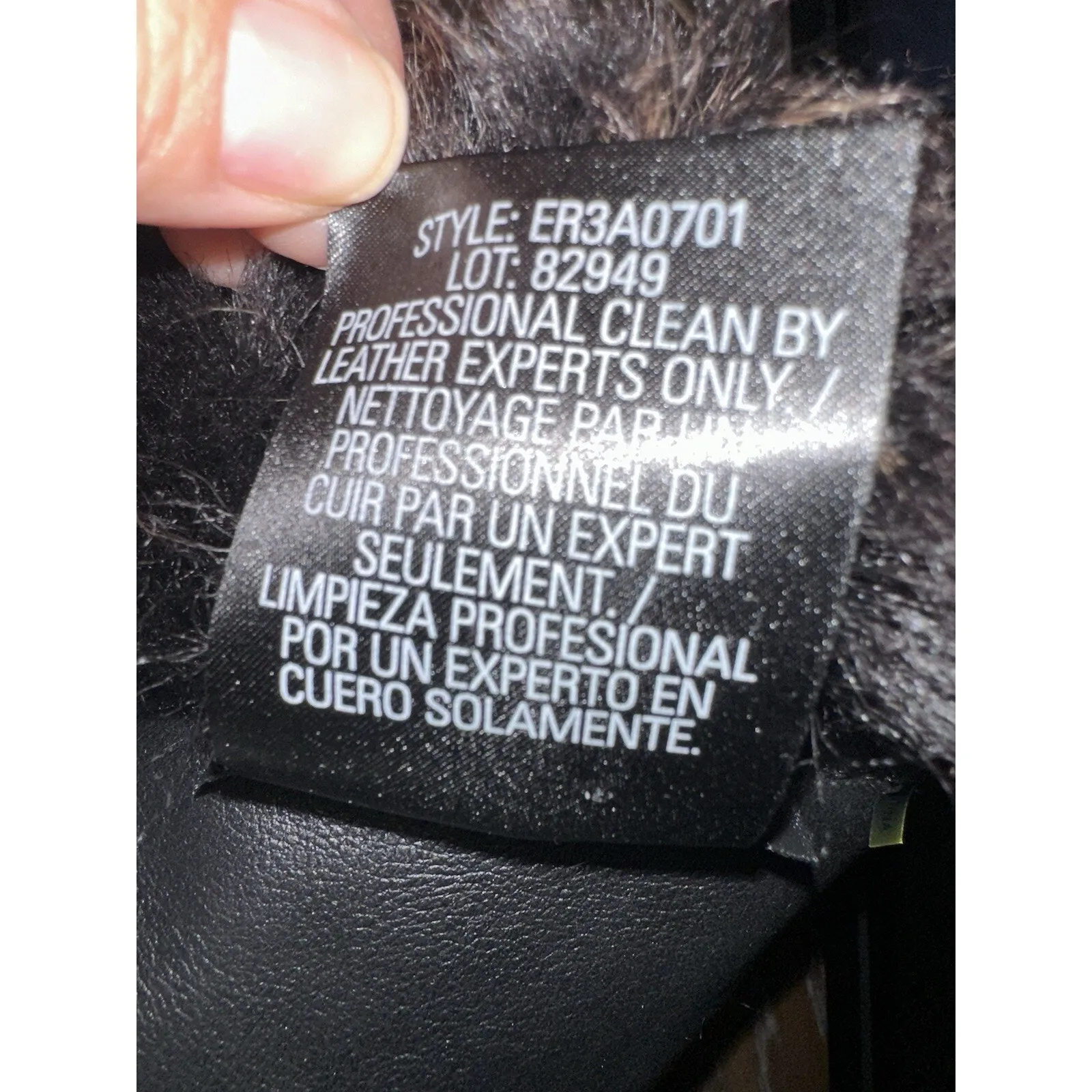 Elie Tahari Genuine Lambs Fur Leather Vest Reversible Womens XS/S Black/Brown - Image 5