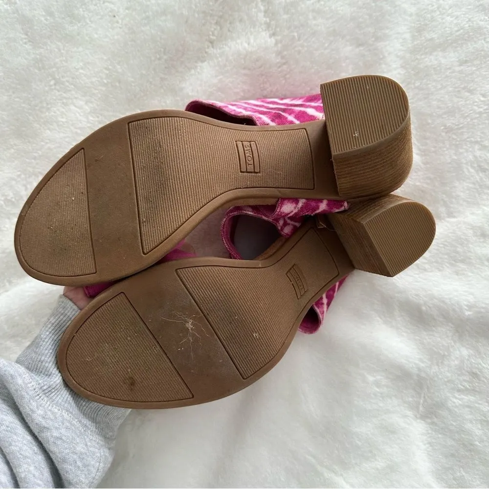 TOMS Majorca Cutout Sandal Fuscia Rose Women’s Size 12 - Image 8
